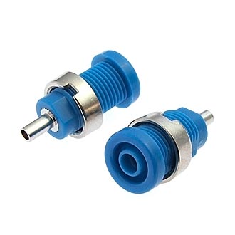 Z014 4mm panel jack BLUE