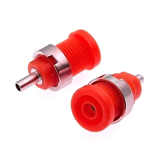 Z014 4mm panel jack RED